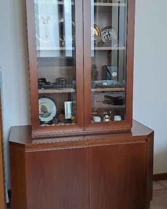 Vetrinetta con base in legno massiccio