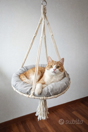 Amaca per gatti in macramè – fino a 10 kg – Nuova