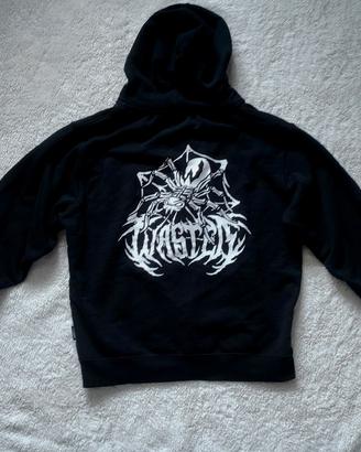 Felpa Wasted nera S • grafica esclusiva sul retro 