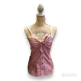 DOLCE & GABBANA TOP COTONE FIOCCO DAVANTI TG. 42