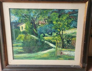 Quadro Dipinto Olio Paesaggio Franco Ferraro '900