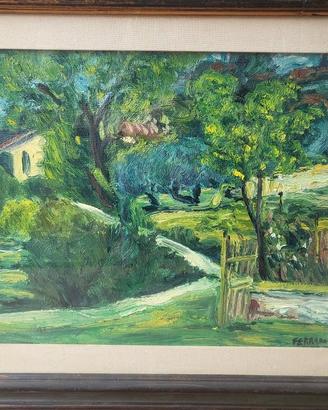 Quadro Dipinto Olio Paesaggio Franco Ferraro '900
