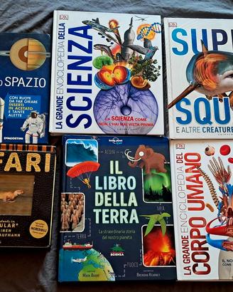 Libri spazio, corpo umano, animali, scienza
