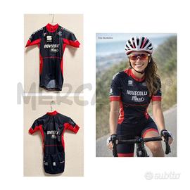 T SHIRT DA BICI SPORTFUL NERA/ROSSA TAGLIA S