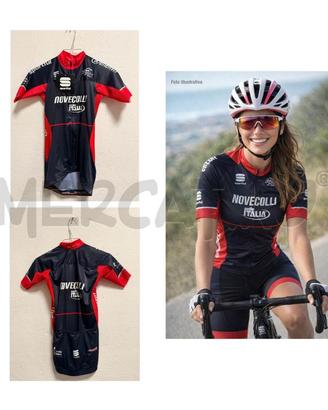 T SHIRT DA BICI SPORTFUL NERA/ROSSA TAGLIA S