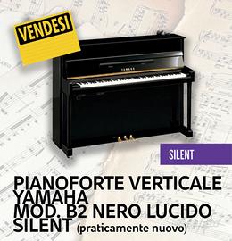 Pianoforte Yamaha Silent modello B2 nero lucido