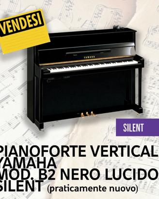 Pianoforte Yamaha Silent modello B2 nero lucido