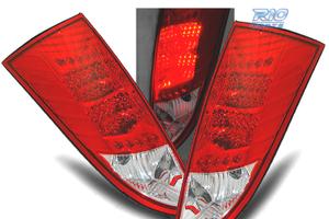 FANALI PER FORD FOCUS MK1 98-04 LED ROSSO CHIARO