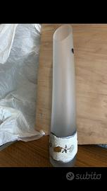 Vaso cristallo e argento