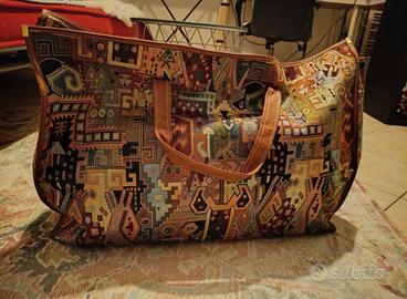 Borsa etnica in tessuto Jacquard stile boho