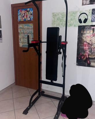 Stazione multifunzione power tower piu panca piana
