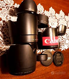 Paraluce Canon e Nikon e filtri tappi
