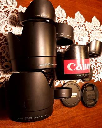Paraluce Canon e Nikon e filtri tappi