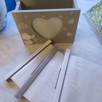 Cofanetto porta foto in legno 