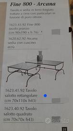 tavolino salotto ferro battuto Cantori 