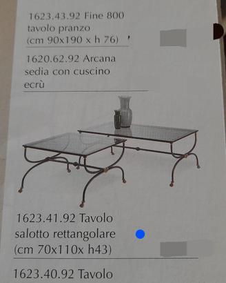 tavolino salotto ferro battuto Cantori 