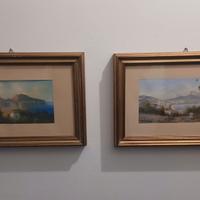 Coppia guazzi napoletani antichi