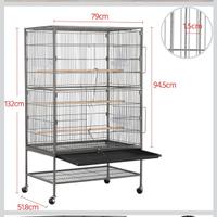 Voliera per pappagalli/uccelli 79 x 51,8 x 132 cm