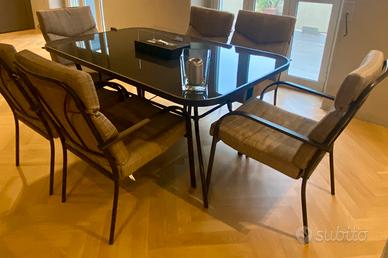 Tavolo da esterno (come nuovo) - Alluminio e vetro