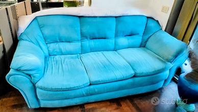 Coppia divani celesti in microfibra