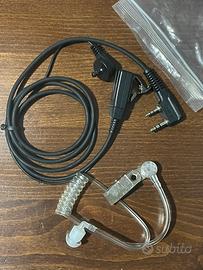 Microfono auricolare pneumatico PTT per Kenwood