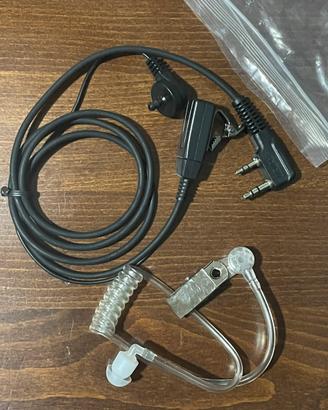 Microfono auricolare pneumatico PTT per Kenwood