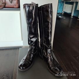 Stivali in vernice neri  Manufacture d’essai