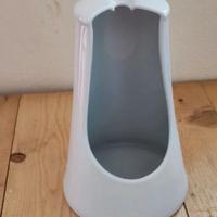 Porta scovolino per wc in porcellana bianco