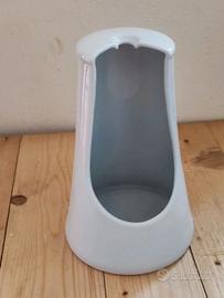 Porta scovolino per wc in porcellana bianco