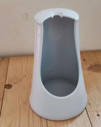 Porta scovolino per wc in porcellana bianco