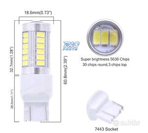 LAMPADA LED T20 BIANCA 33 LED SMS CANBUS