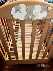 Lettino regolabile con cassetto 0-4 anni