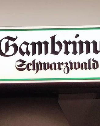 Insegna luminosa Gambrinus vintage birra pub bar