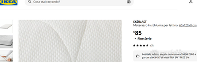 Materasso lettino ikea - Skonast