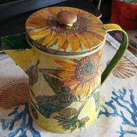 Teiera decoupage