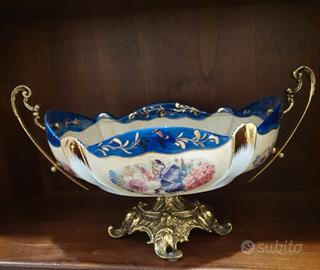 Centro tavola in ceramica e bronzo 