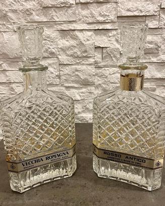 Bottiglie vetro per liquore vintage rare