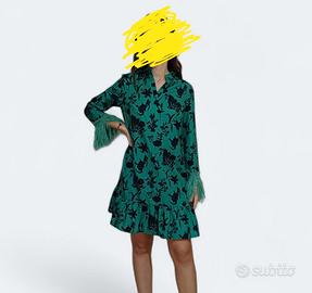 abito donna con piume