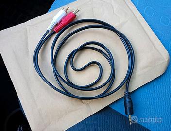 Cavo 1,5m Audio JACK 3,5mm 2 RCA Maschio