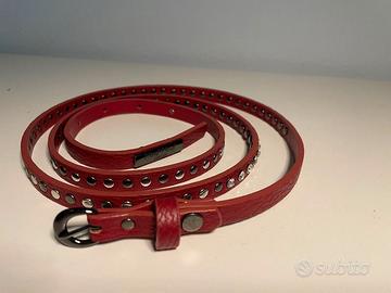 Cintura Mimi Mua colore bordeaux con strass cm. 11