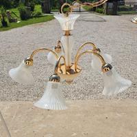 lampadario e lampada F. Fabbian anni 80 Murano