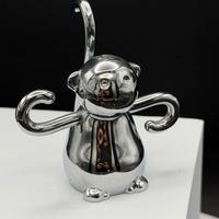 Porta anelli scimmia metallo argentato