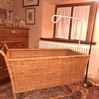 culla vimini anni 50