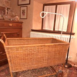 culla vimini anni 50