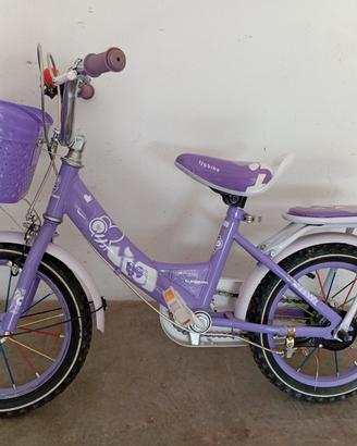 Bicicletta bambina con cestino raggio 14