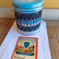 scatola latta e quaderno calcio Lazio