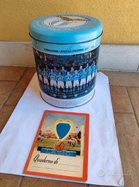 scatola latta e quaderno calcio Lazio