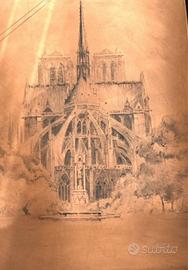 Matrice di stampa rame  Notre dame de Paris