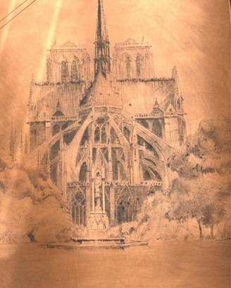 Matrice di stampa rame  Notre dame de Paris