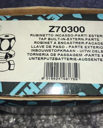 ZUCCHETTI Z70300 RUBINETTO INCASSO PARTI ESTERNE